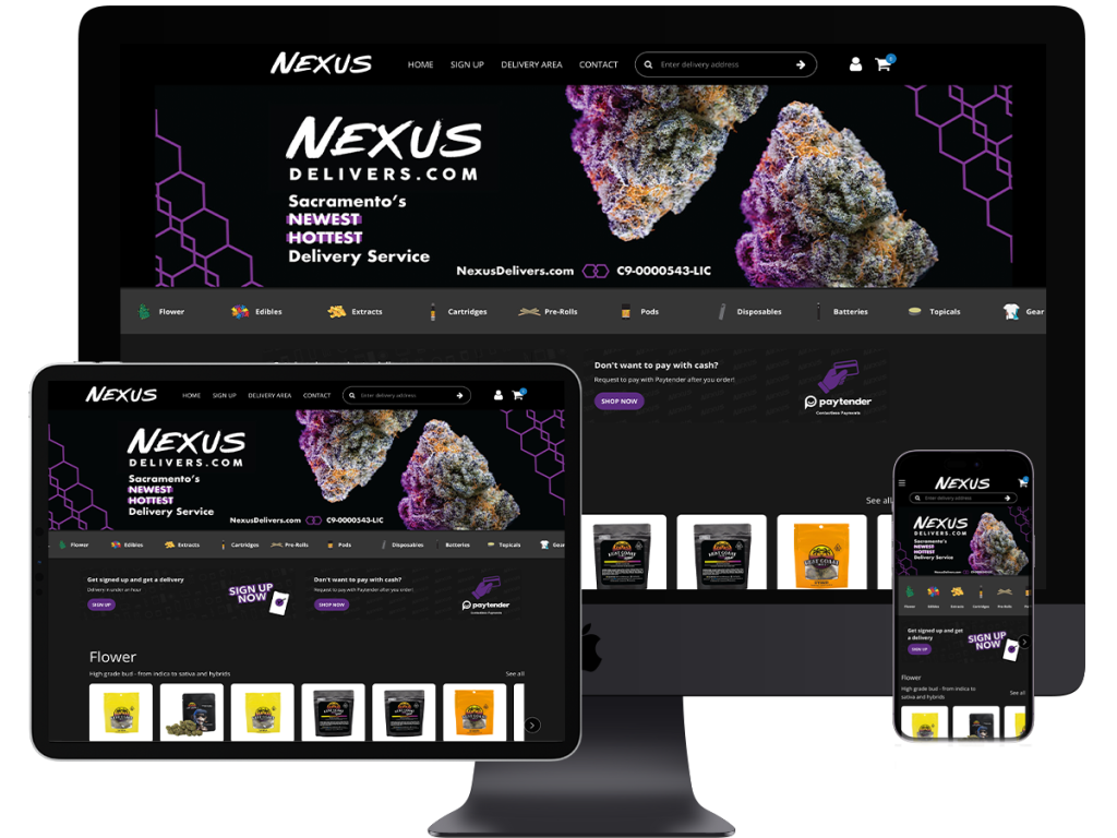 Cannabis Delivery Website Design